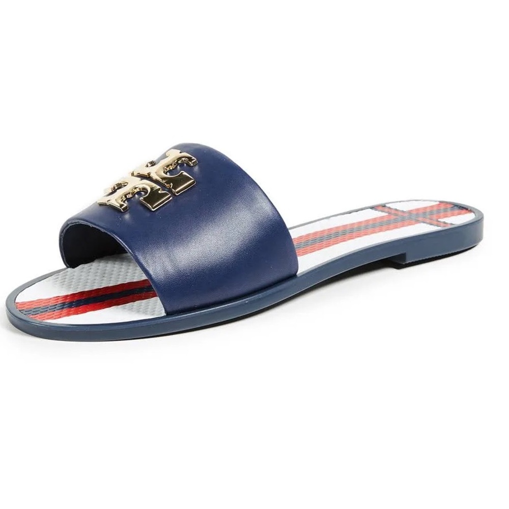 Tory Burch Logo Slide Sandals - Picture 10 of 13